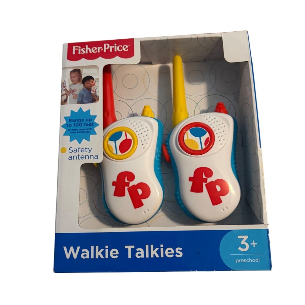 Fisher-Price Walkie Talkies Preschool Outdoor White‎ Blue Red NIB NWT